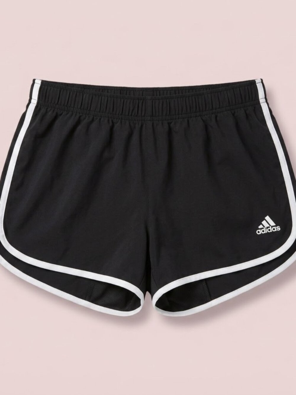 Adidas Black Athletic Shorts with White Trim